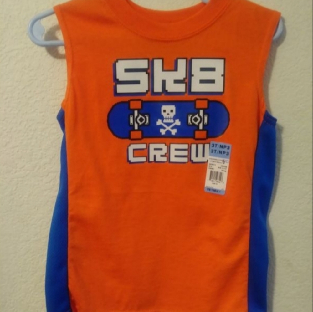 NEW Boys Sleeveless T-Shirt Skater Crew size 3T
